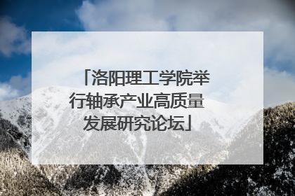 洛阳理工学院举行轴承产业高质量发展研究论坛
